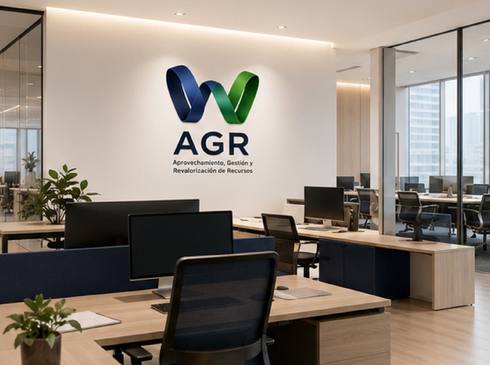 Espacio corporativo con identidad W AGR